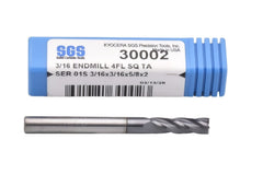 Kyocera SGS 30002 3/16" 4 Flute Ti-NAMITE-A AlTiN Coated Carbide Square End Mill