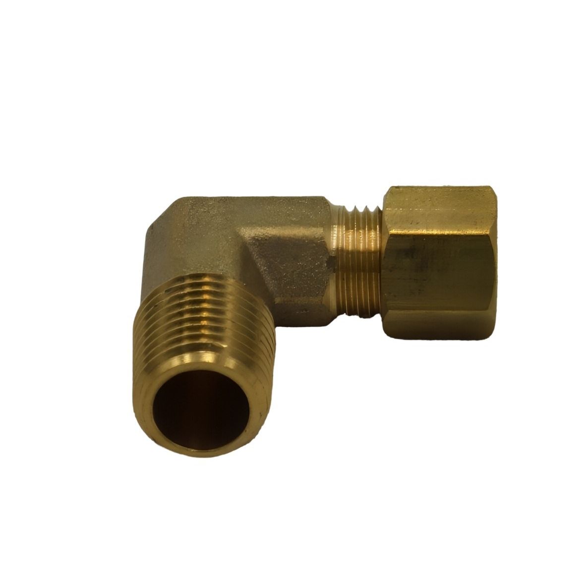 Brass Compression Union 90° Male Female Elbow (T1/4xM1/4)