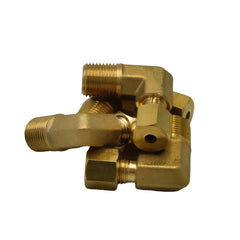4pc Brass Compression Union 90° Male Female Elbow (T1/8xM1/8)