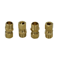 4pc Brass Compression Male Female Connector (T3/8xM3/8)