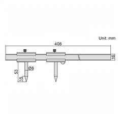 Insize Scribing Caliper 51-300mm Range Series 7203-300A