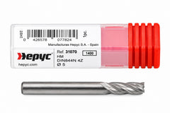 Hepyc 5mm Carbide HM MD End Mill 4 Flute 30° Helix Long Series 50mm