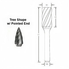 Best Carbide - SG3NF 3/8" Aluminium Cut Carbide Burr