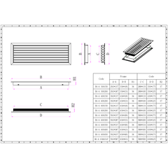 Pack of 4 Ductsure Door Relief Vent Grille Aluminium DG-A 600200
