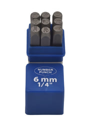 9-Piece 6mm (1/4") Steel Number Stamping Set - Twin Eagle Imports