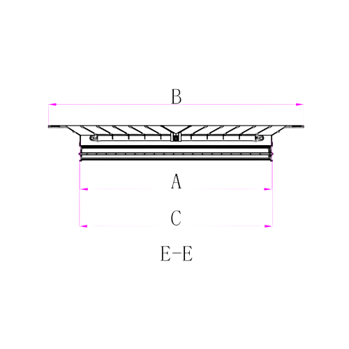 Pack of 4 Ductsure White Aluminium Vent Grille Square Slat (595x595mm)