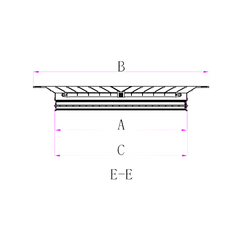Pack of 4 Ductsure White Aluminium Vent Grille Square Slat (595x595mm)