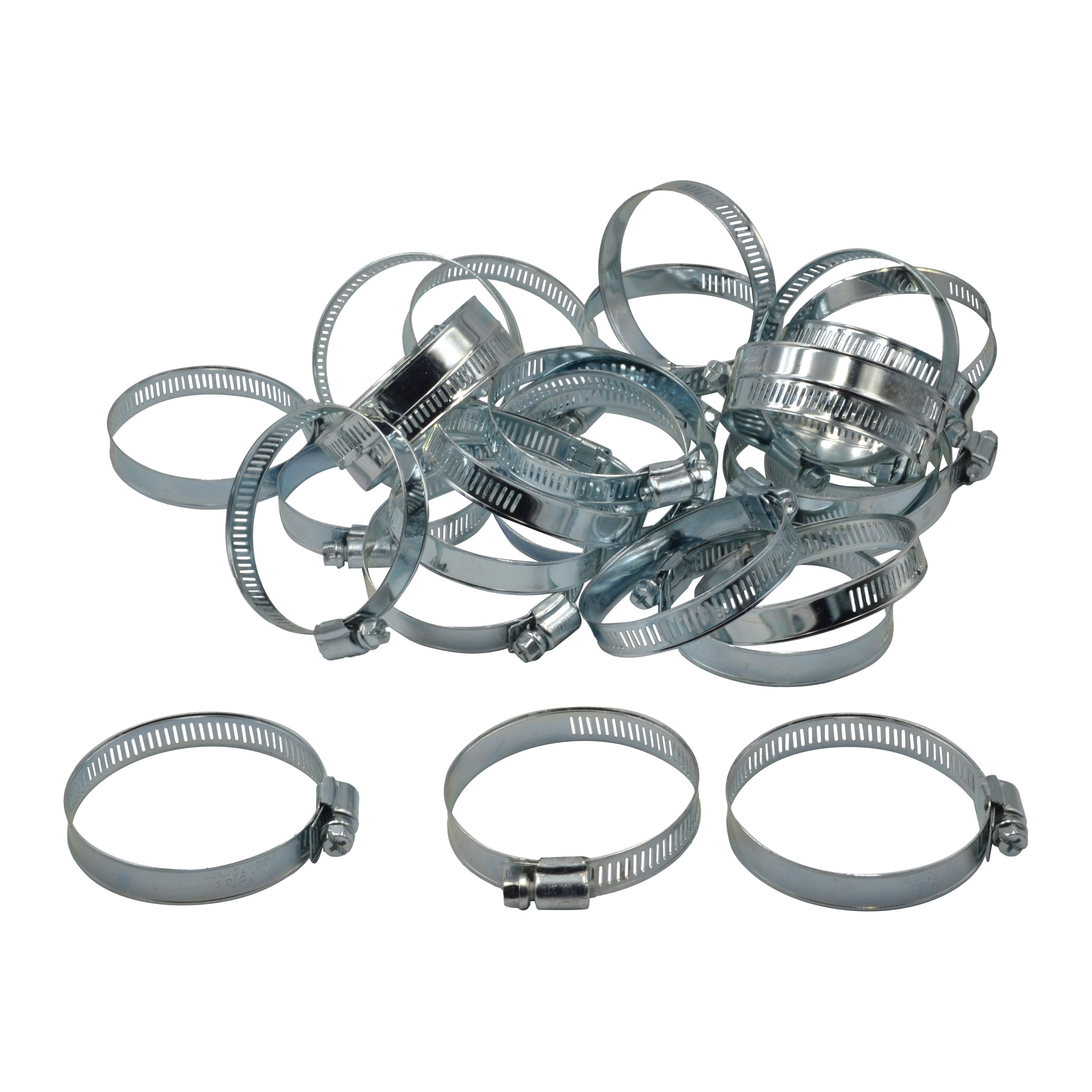 30 Piece 304 Stainless Steel 35-75mm Worm Drive Hose Clamp 