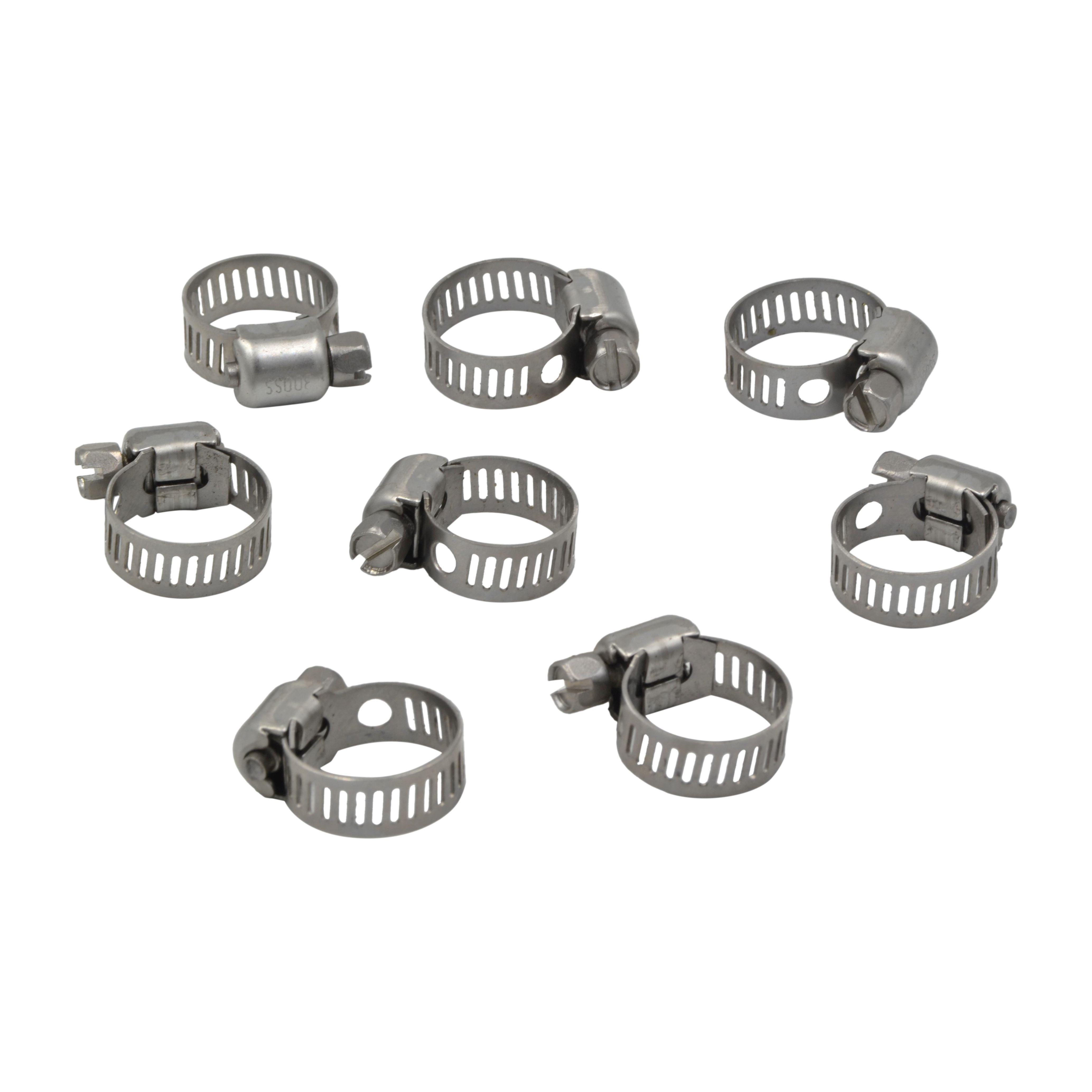 10 Piece 304 Stainless Steel 7-16mm Worm Drive Hose Clamp 