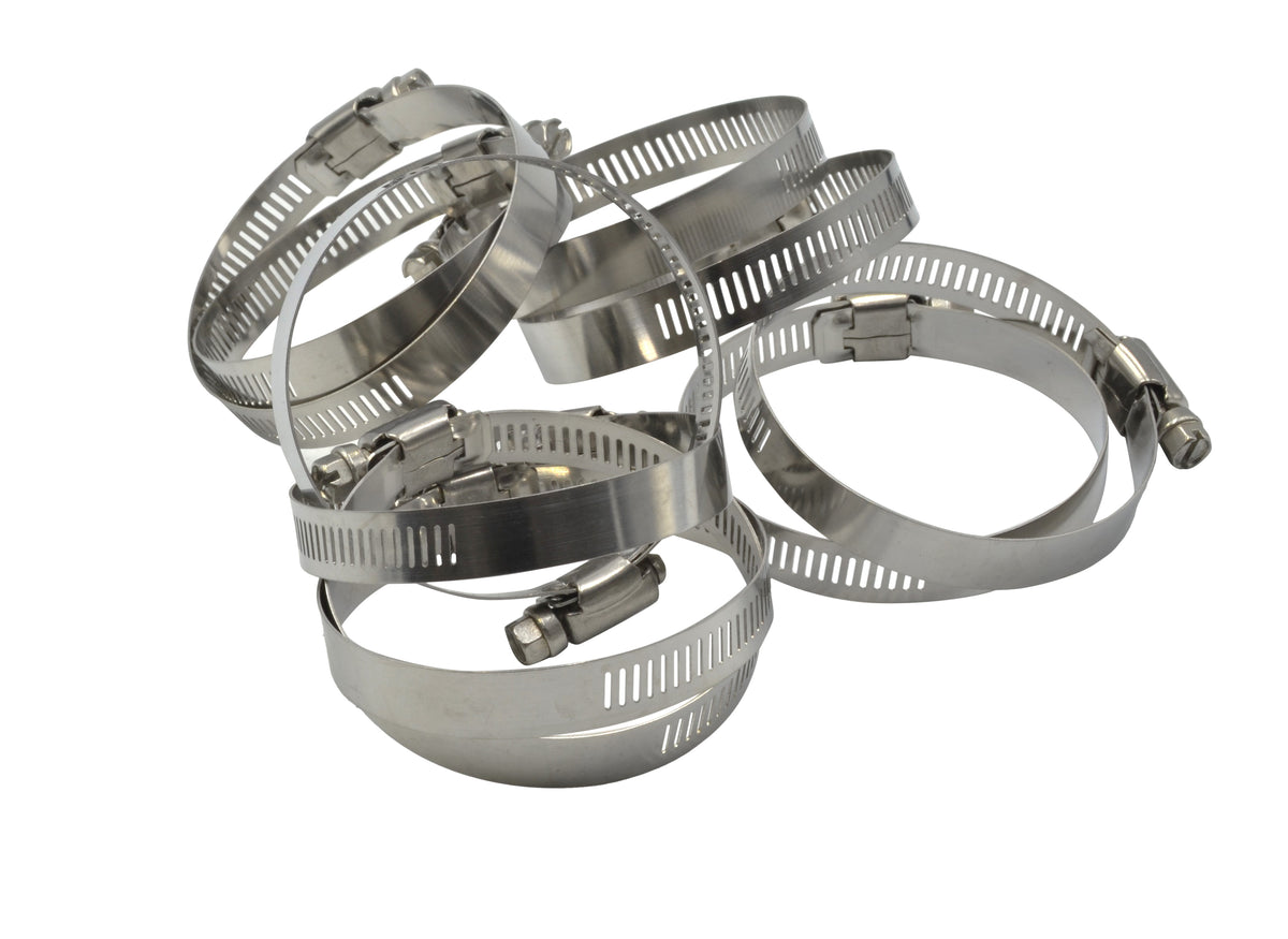 10 Piece 304 Stainless Steel 52-76mm Worm Drive Hose Clamp