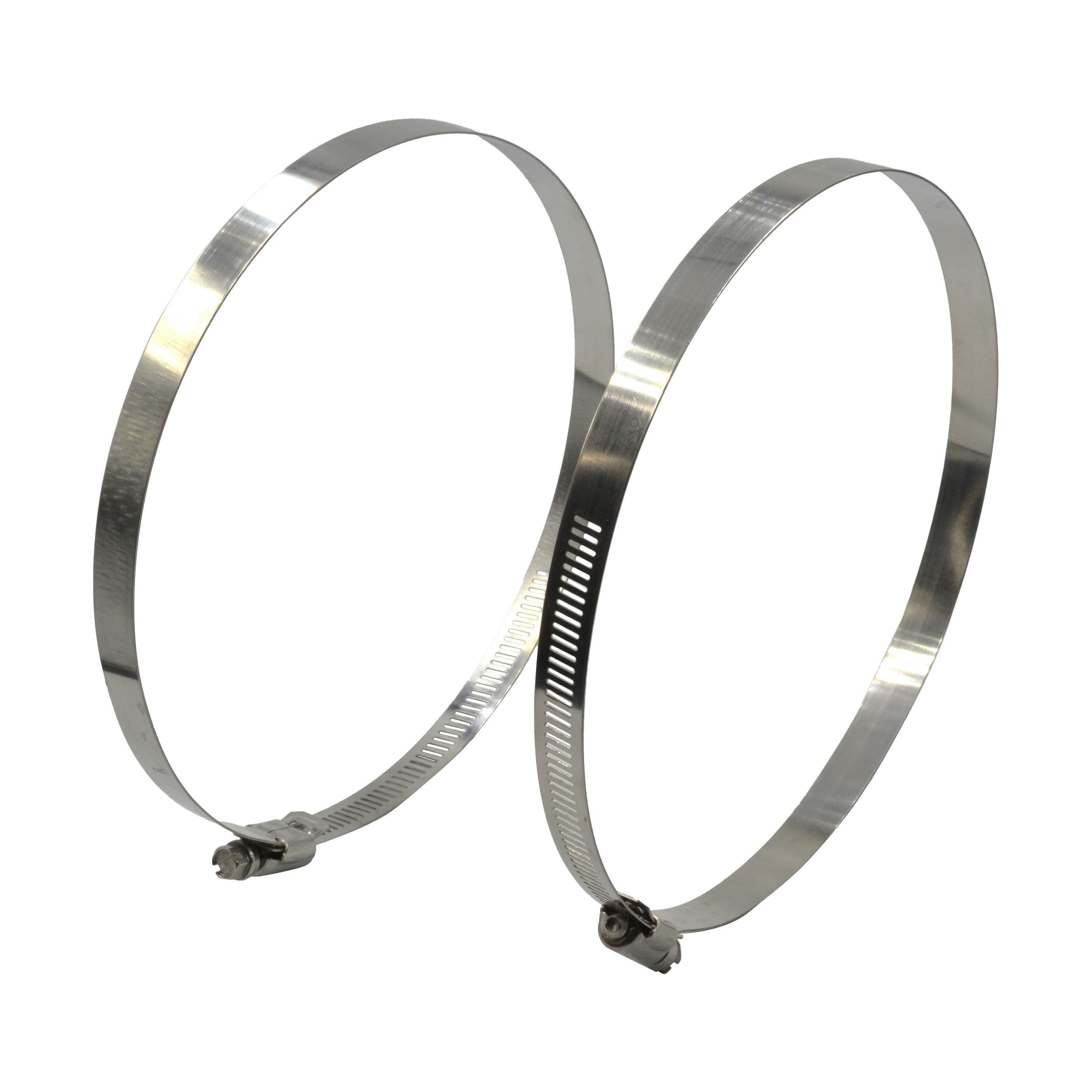 2 Piece 304 Stainless Steel 155-178mm Worm Drive Hose Clamp