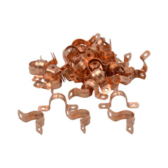 50 Pack Heavy Pattern 10mm 3/8 Copper Saddle 