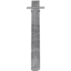 Stainless Steel Pocket ruler Metric / Imperial with depth gauge Range 0-150mm 