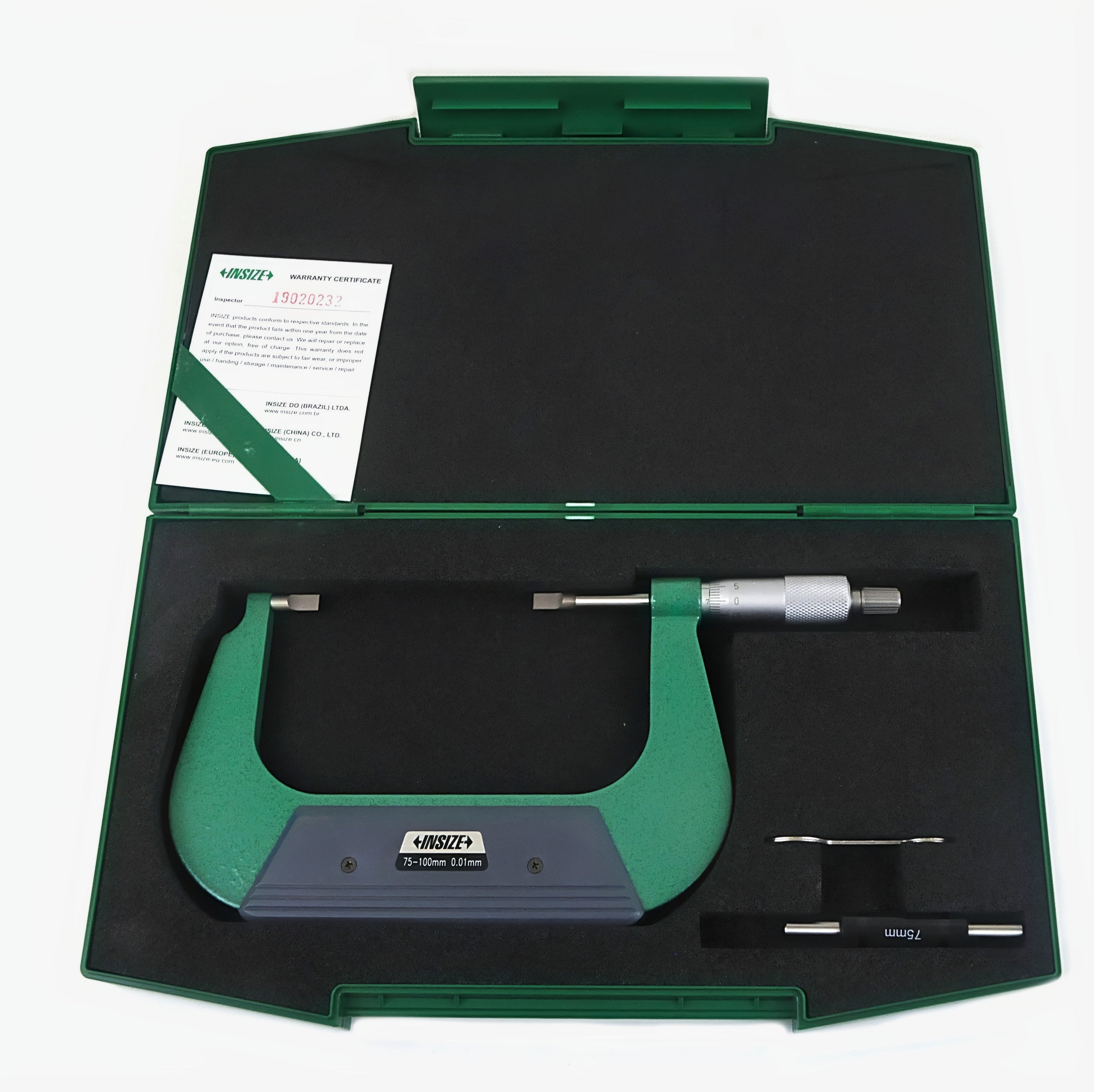 Insize Metric Outside Blade Micrometer 75-100mm Range Series 3232-100A