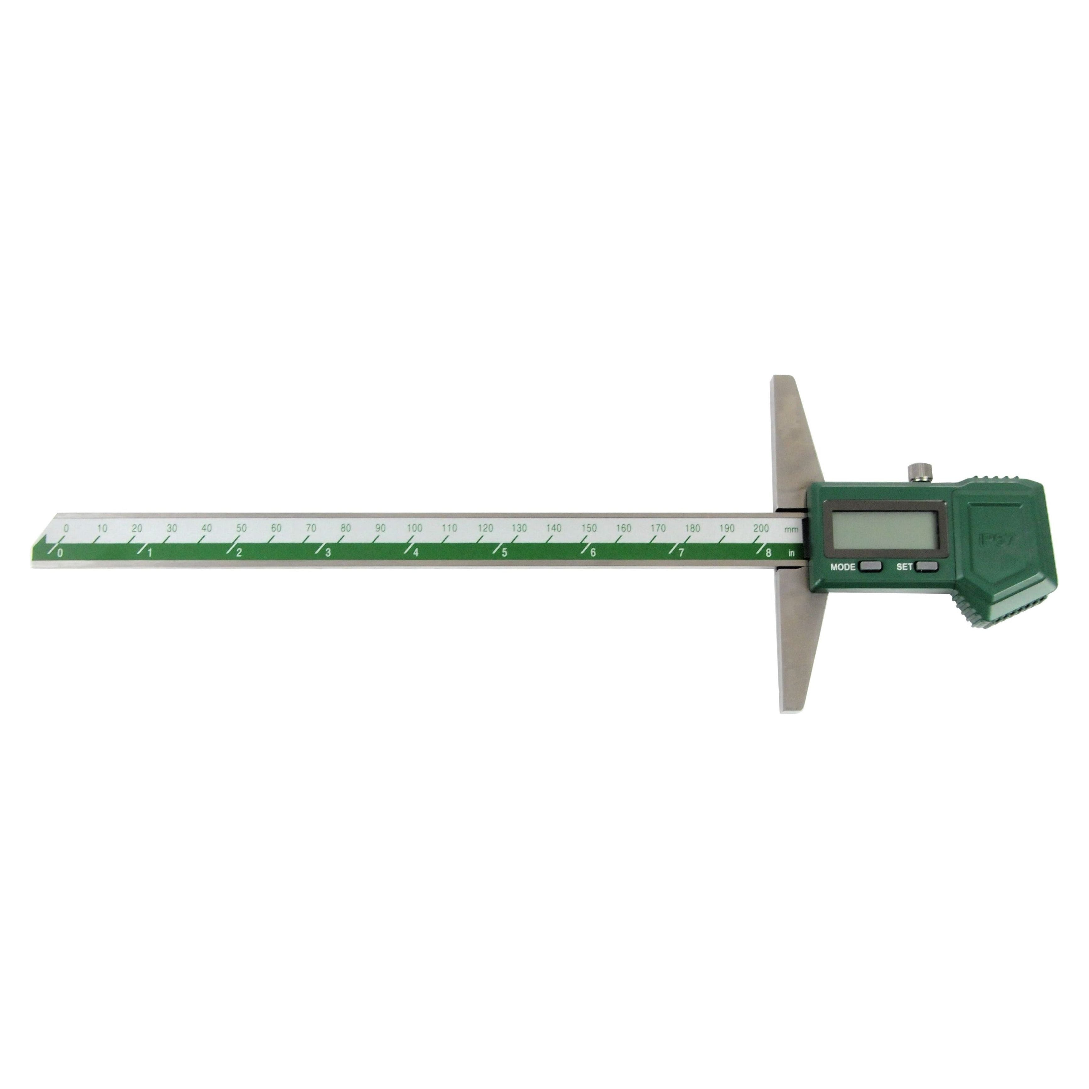 Insize IP67 Digital Depth Gauge 0-200mm / 0-8" Range Series 1149-200