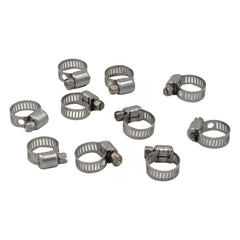 10 Piece 304 Stainless Steel 6-15mm Worm Drive Hose Clamp