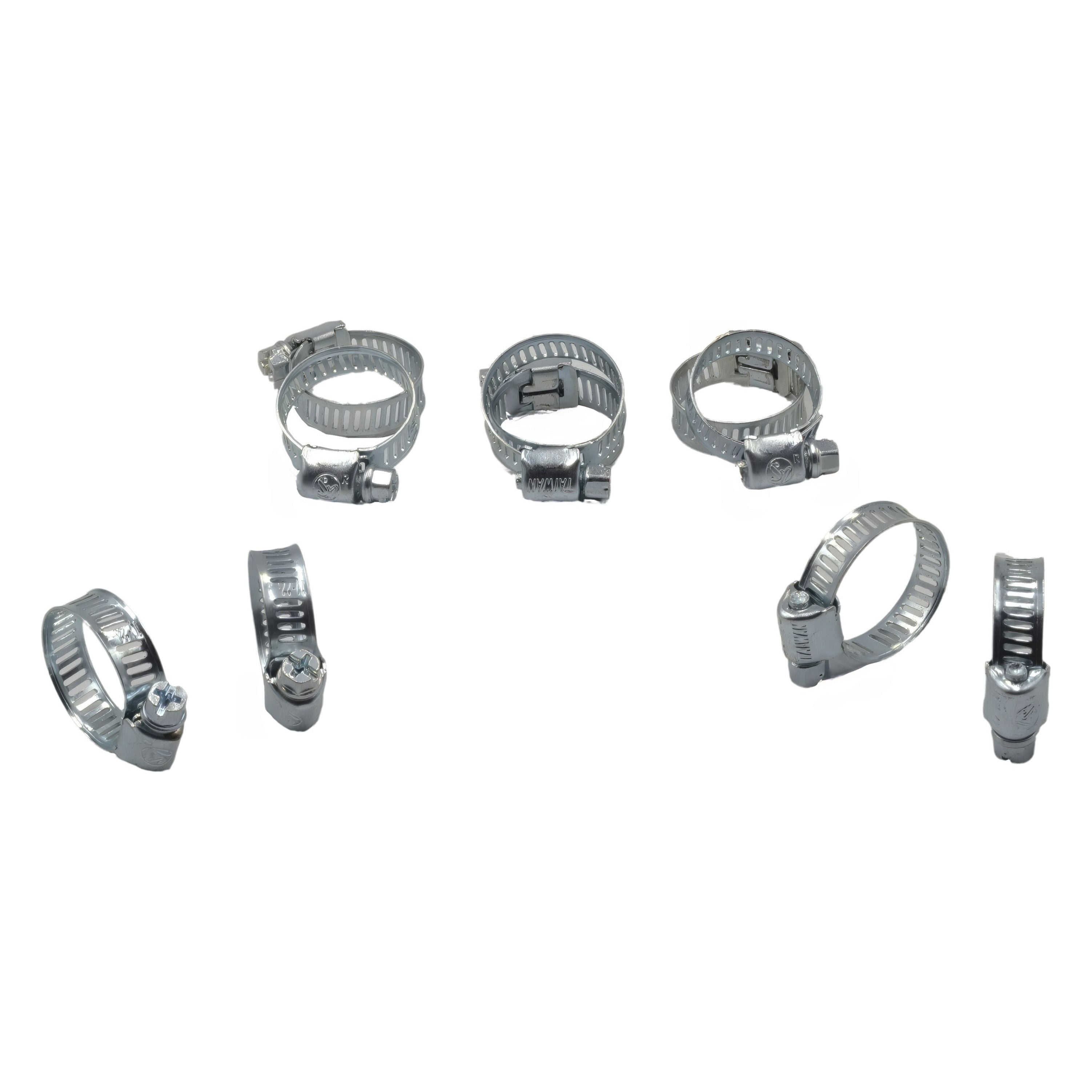 10 Piece Zinc 12-23mm Worm Drive Hose Clamp