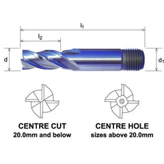 Somta Multi Flute 18mm HSS-Co8e Multi-Purpose End Mill