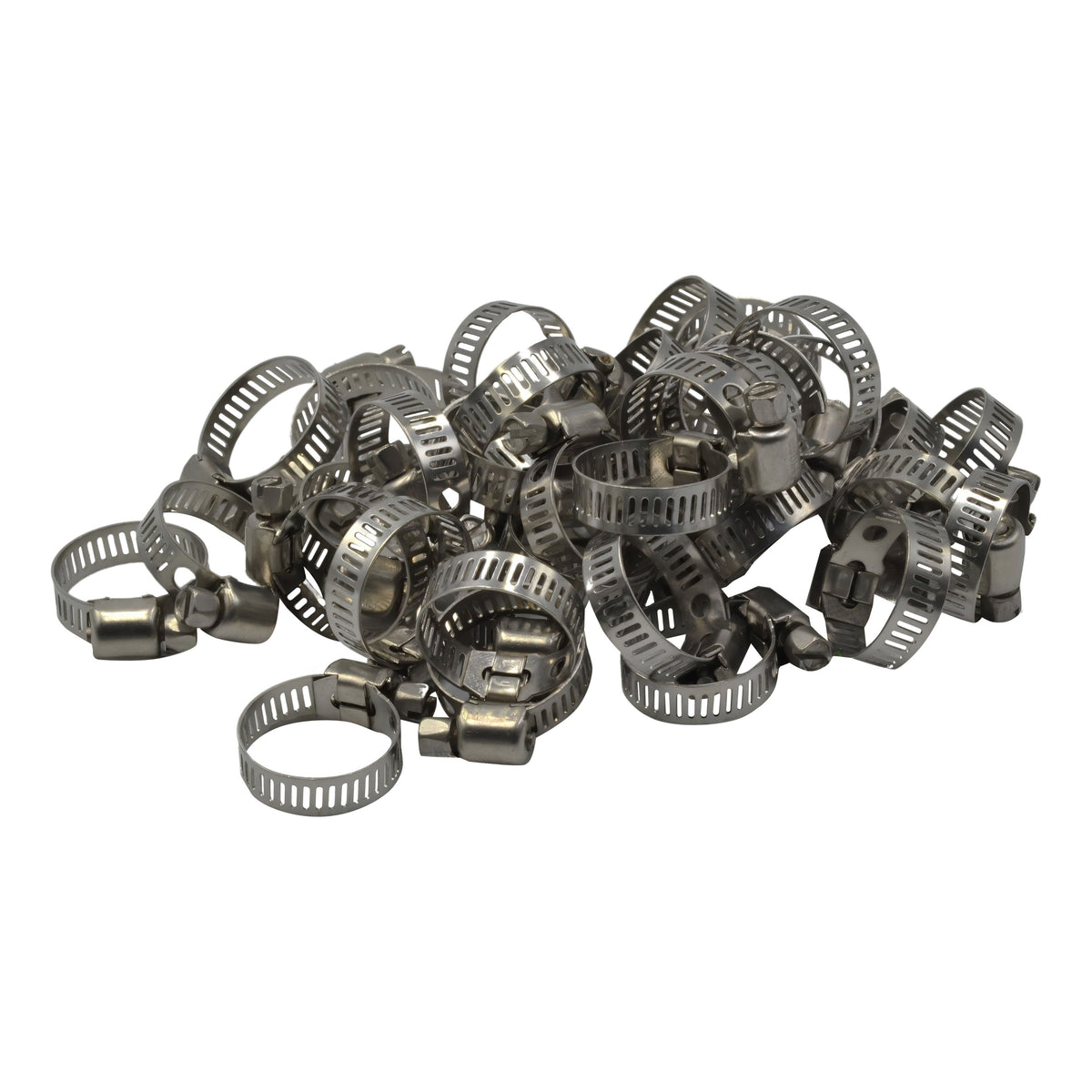 50 Piece 304 Stainless Steel 12-23mm Worm Drive Hose Clamp