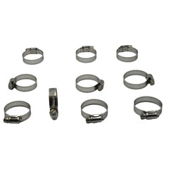 10 Piece 304 Stainless Steel 21-44mm Worm Drive Hose Clamp