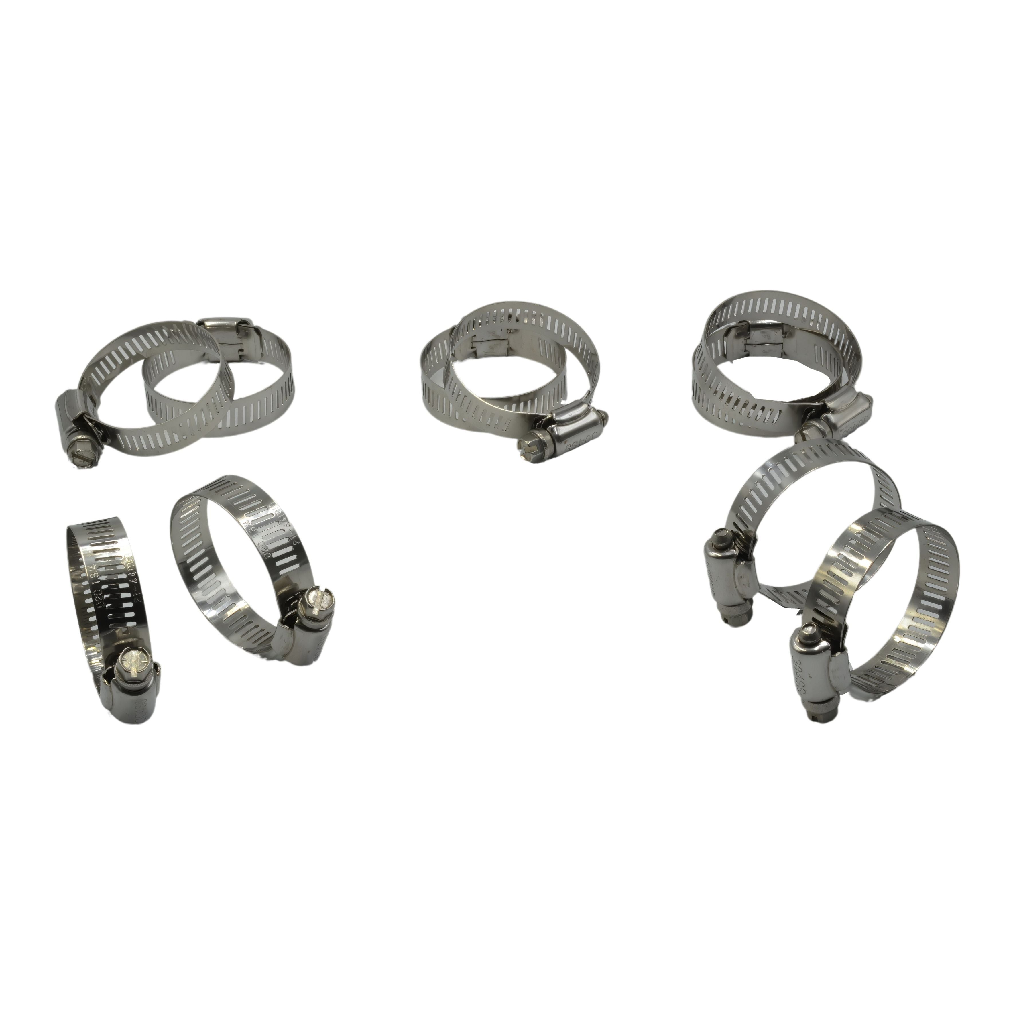 10 Piece 304 Stainless Steel 21-44mm Worm Drive Hose Clamp