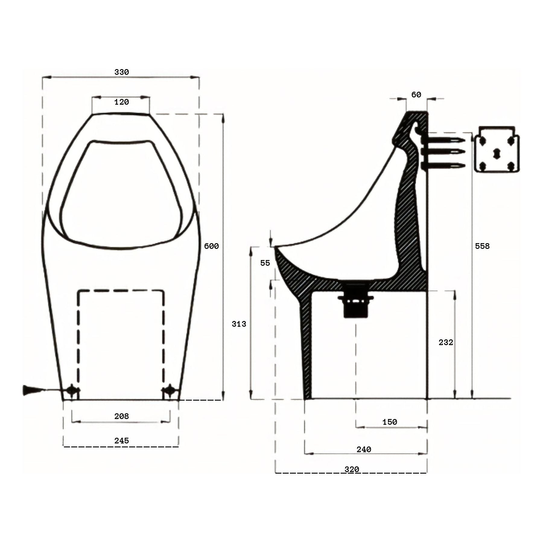 Falcon Flax Waterless Urinal ST2255