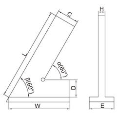 Insize Range 60° Square 100 X 70mm Series 4762-100