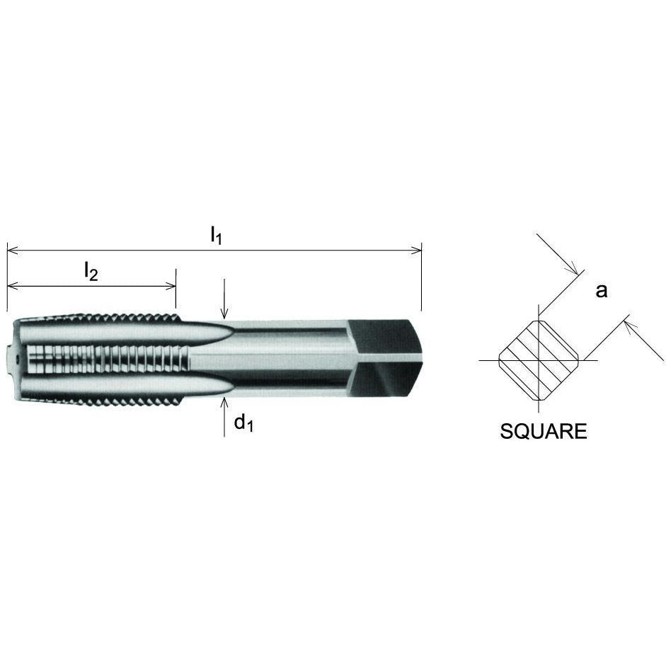 SOMTA - Series 907 Carbon Steel BSPF Tap 1-1/2" Taper (Parallel Form)