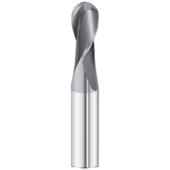 SHORT SERIES BALL NOSE SLOT DRILL - Best Carbide 3/8" (2 Flute, TiAIN Coated)