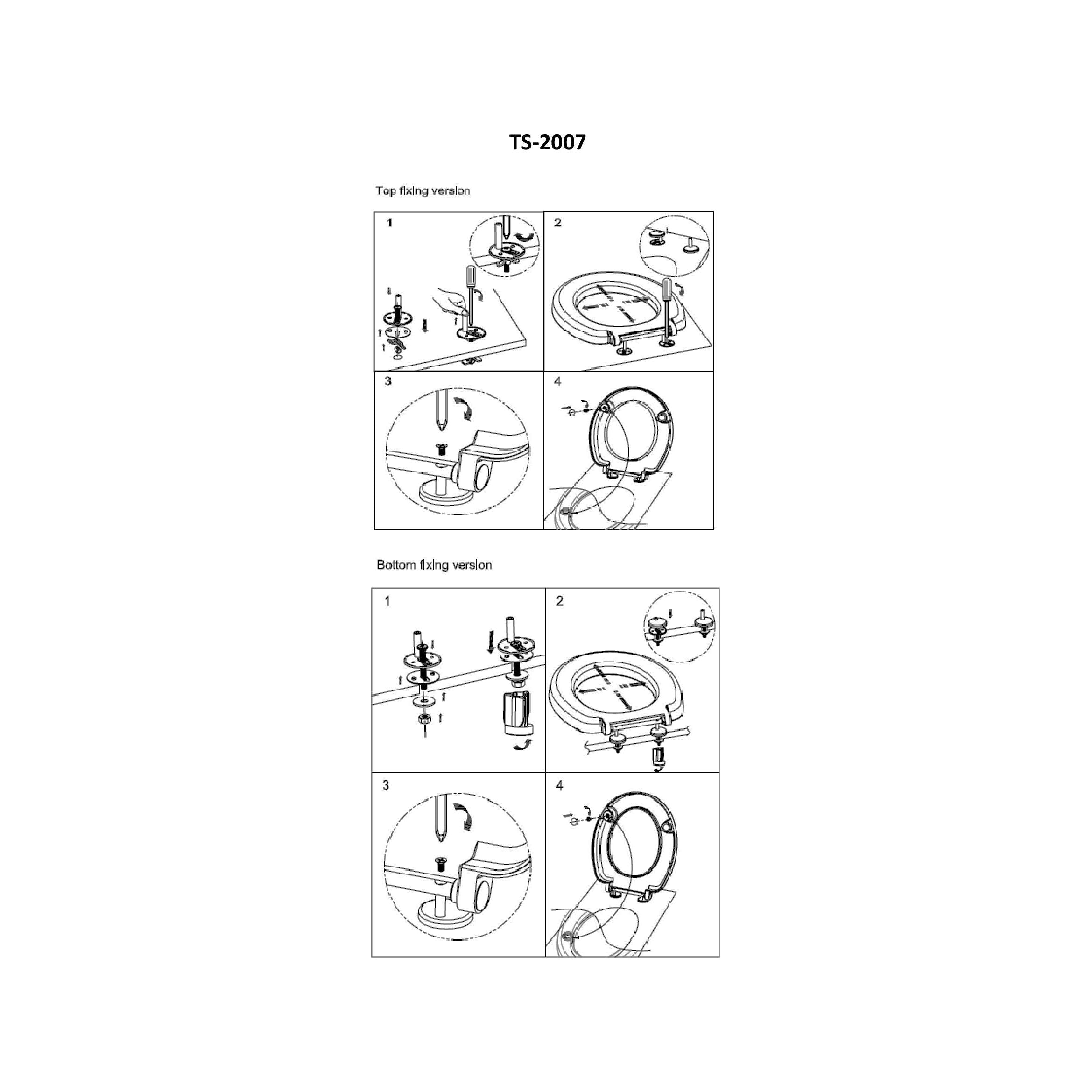 Haron TS-2007 MEDI RING Toilet Seat with Locking Buffers