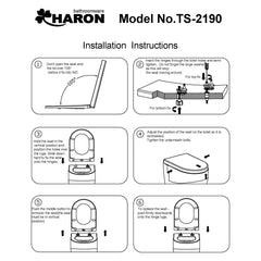 Haron TS-2190 VOGUE Slow Close D-Shape Toilet Seat