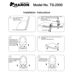 Haron TS-2500 TORQUAY Slow Close Toilet Seat