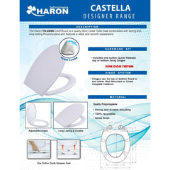 Haron TS-2800 CASTELLA Slow Close Toilet