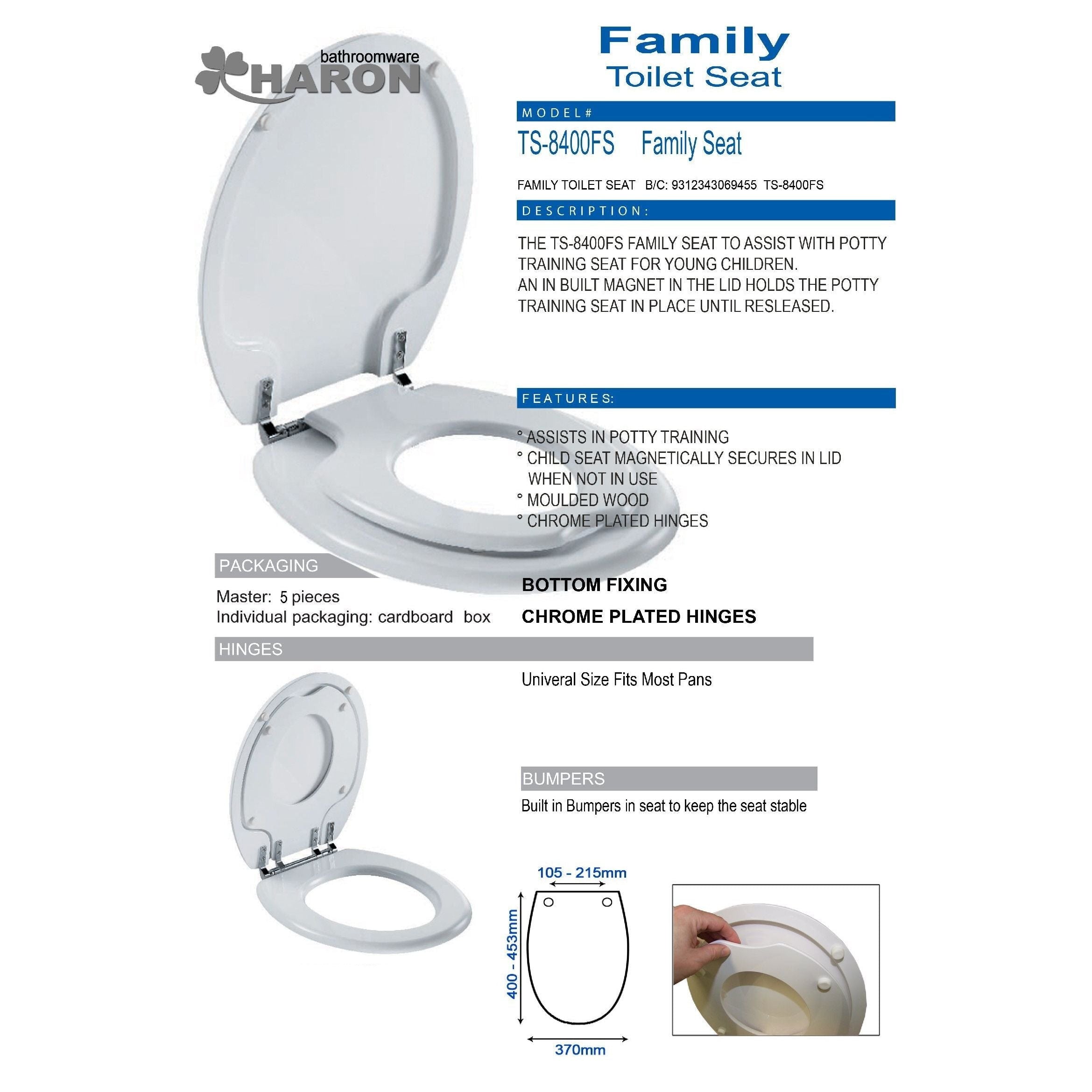 Haron TS-8400FS Family Toilet Seat