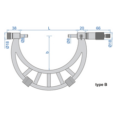 Insize Metric Outside Micrometer 900-1000mm Range Series 3206-1000