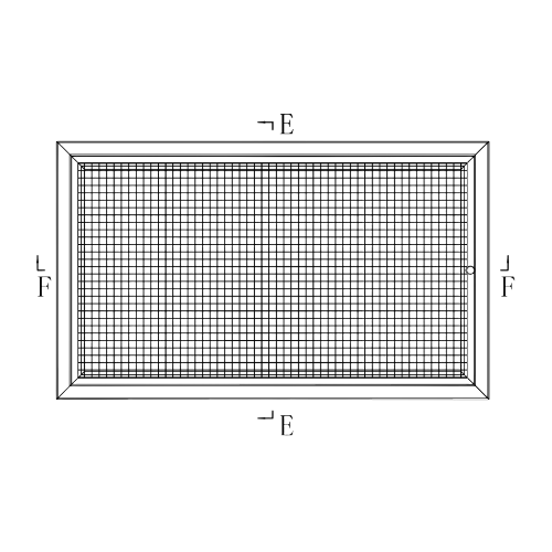 Pack of 3 Ductsure Eggcrate Hinged Filter EGHF-P 600500 (595x495mm)