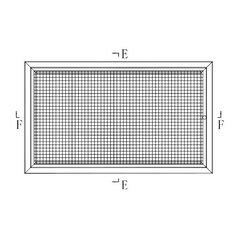 Pack of 3 Ductsure Eggcrate Hinged Filter EGHF-P 600500 (595x495mm)