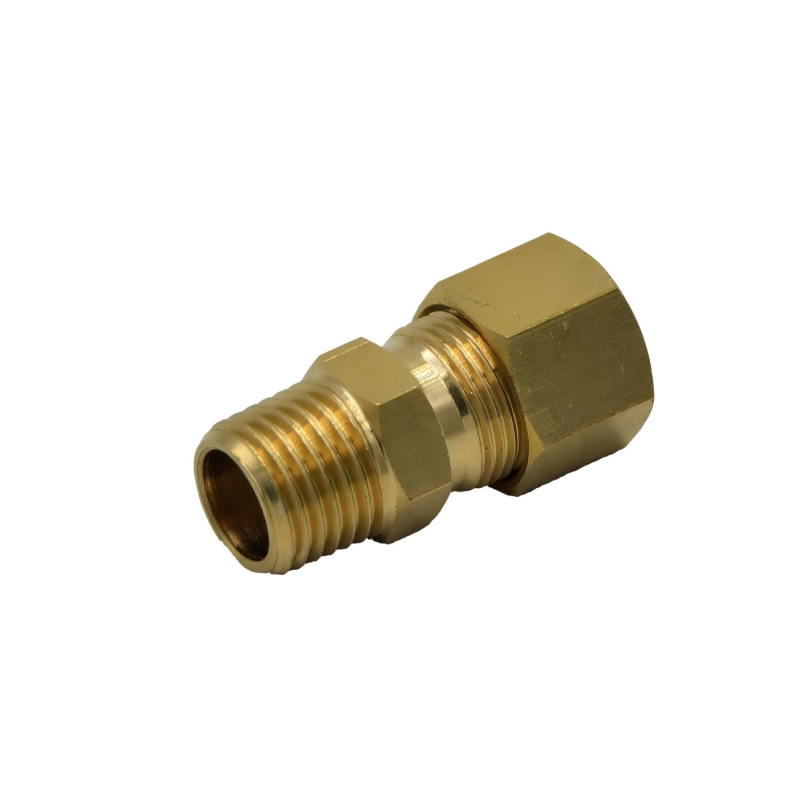 Brass Compression Male Female Connector (T3/8xM1/4)
