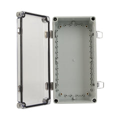 ABS IP66 Clear Lid Hinge Junction Box 380 x 190 x 130mm - Twin Eagle Imports