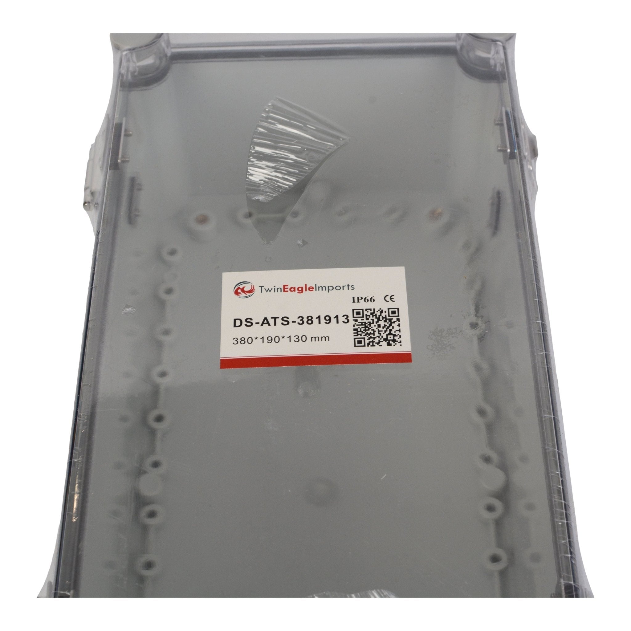 ABS IP66 Clear Lid Hinge Junction Box 380 x 190 x 130mm - Twin Eagle Imports