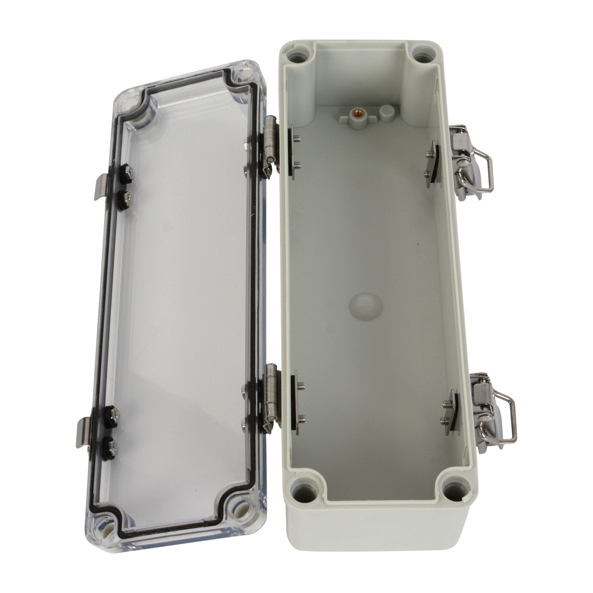 ABS IP66 Clear Lid Hinge Junction Box 80 x 250 x 70mm - Twin Eagle Imports