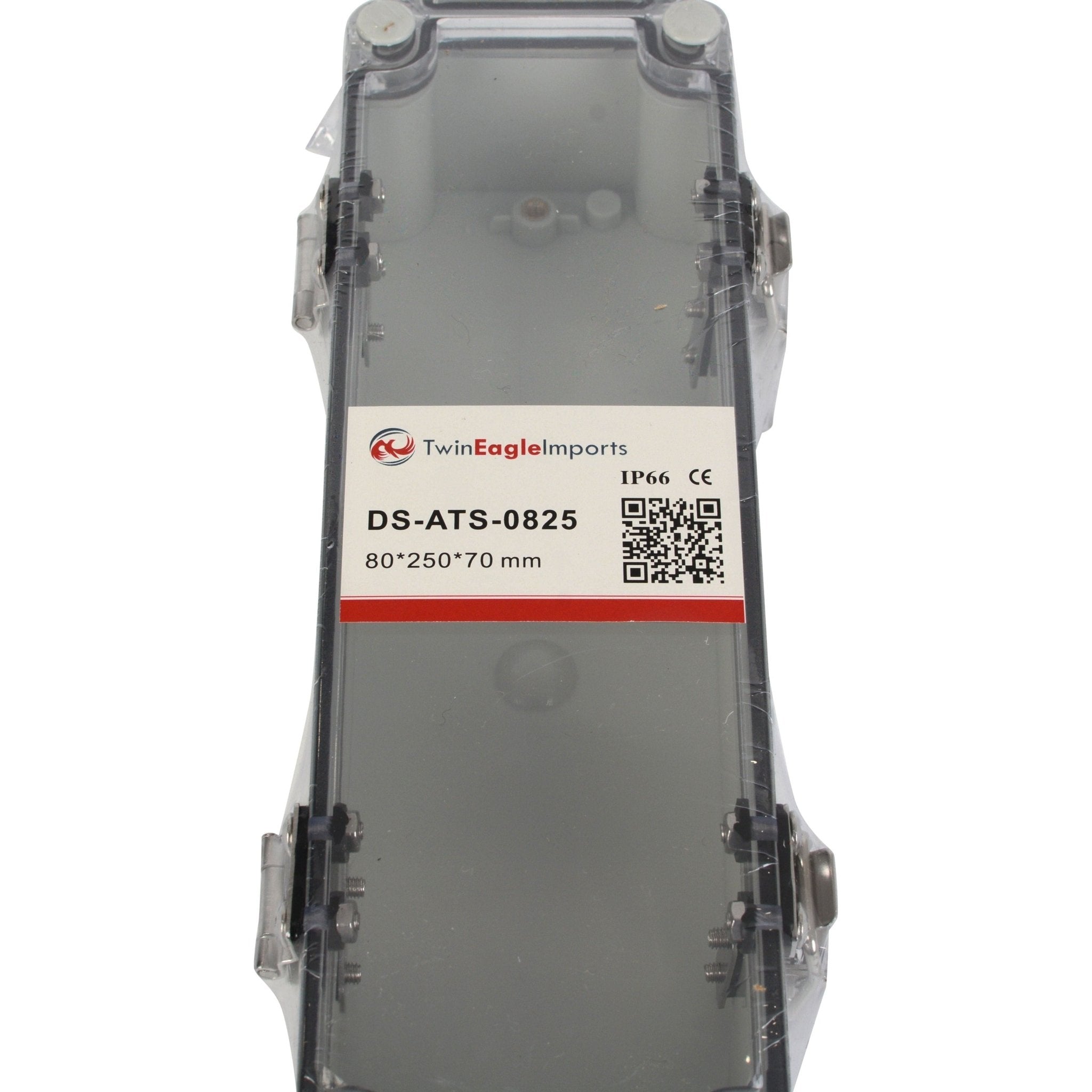 ABS IP66 Clear Lid Hinge Junction Box 80 x 250 x 70mm - Twin Eagle Imports