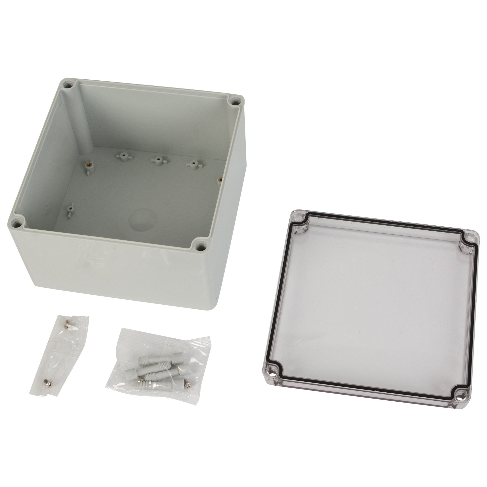 ABS IP66 Clear Lid Junction Box 200 x 200 x 130mm - Twin Eagle Imports