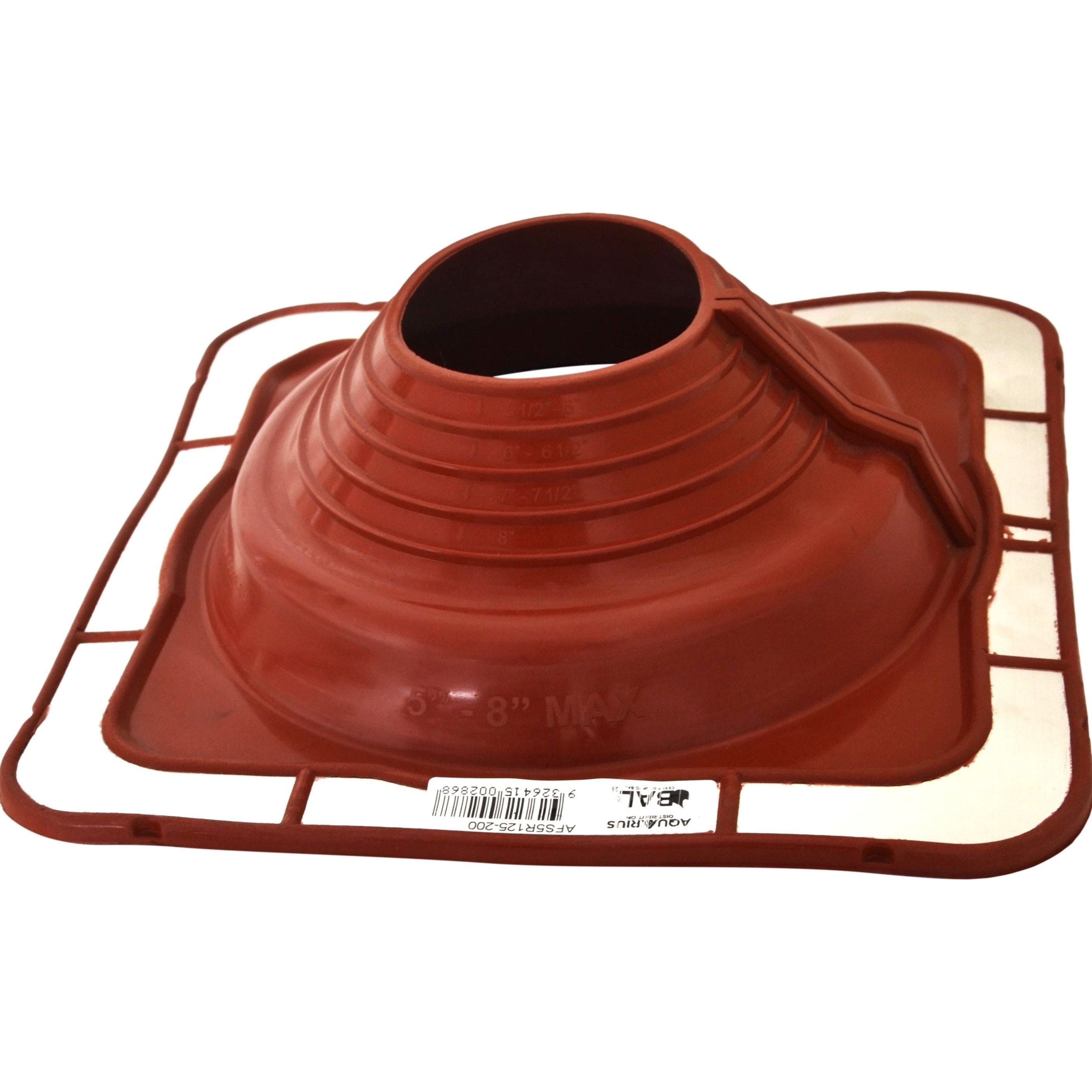 Aquaseal Roof Pipe Seal Aquaseal FlashRite #5 Metal Roof Pipe Flashing Red 125-200mm