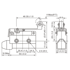 AZ-7121 Roller Lever Actuator Type Limit Switch - Twin Eagle Imports