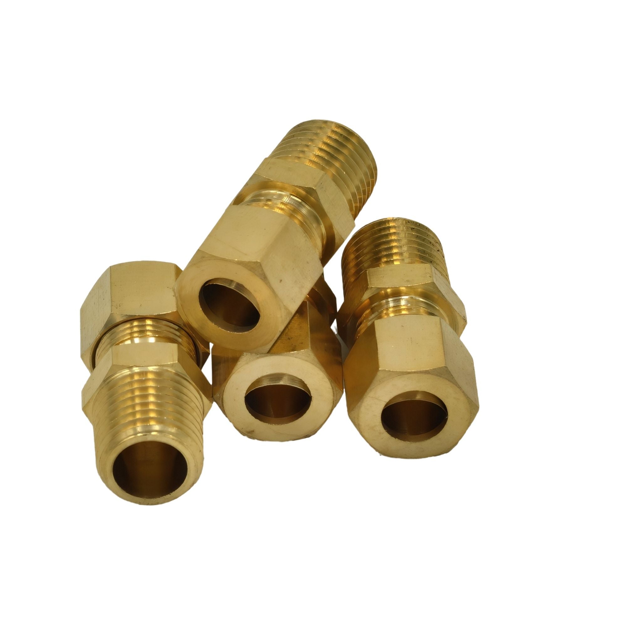 4pc Brass Compression Male Female Connector (T5/16xM1/4)