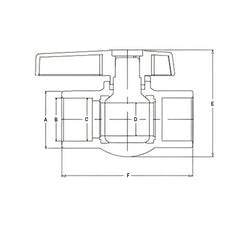 1pcs PVC Pipe Female/Female 1/2 NPT Thread Ball Valve