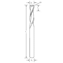 Best Carbide 1/8" 4 Flute TiALN Coated Short Series Corner Radius End Mill – 1/8" Shank - Twin Eagle Imports
