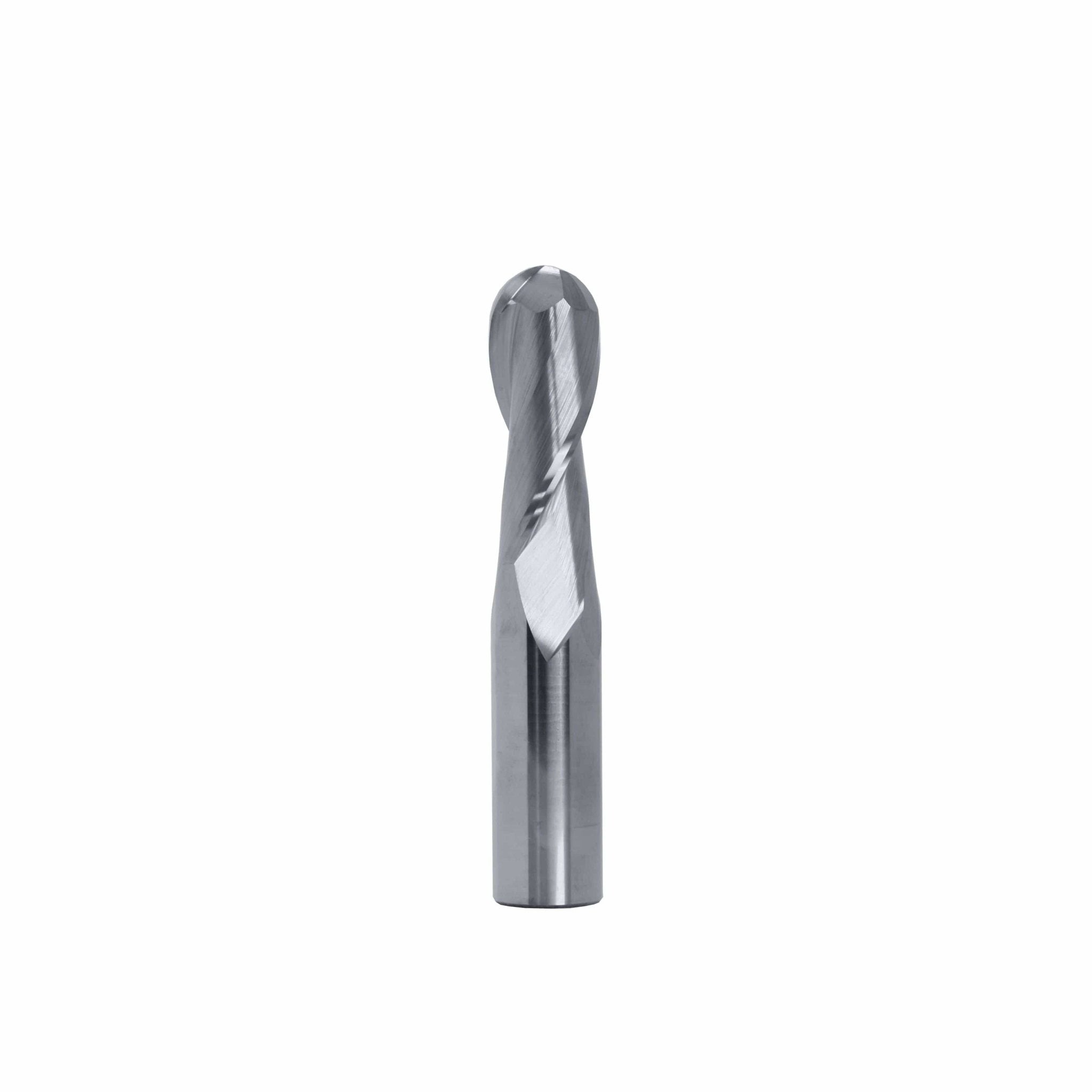 Best Carbide - Long Series Ball Nose Slot Drill 7/16" (2 Flute, Uncoated) - Twin Eagle Imports