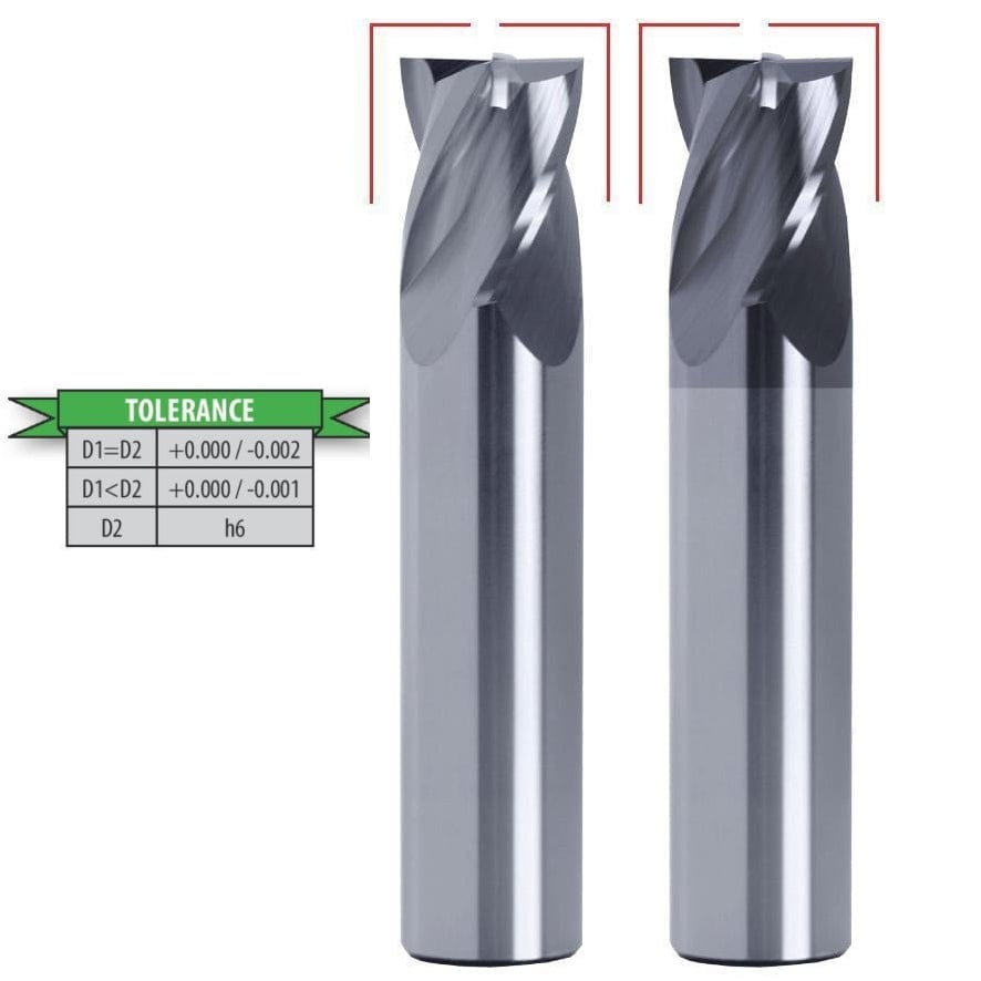 BEST CARBIDE Manufacturing Best Carbide 1/2" 4 Flute Stub Square End Mill – 1/2" Shank TiALN coated